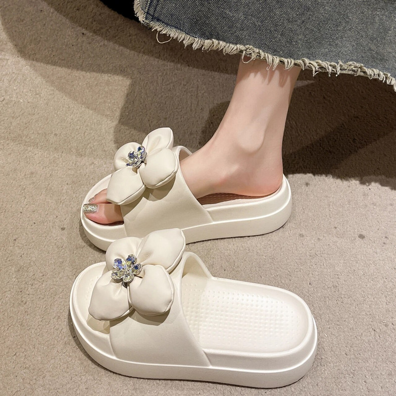 Könnyű csatos, vastag talpú papucs női nyári felcsúsztatható platós csúszószandál női puha EVA kültéri papucs