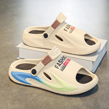 Летни мъжки сандали за баня Ежедневни обувки Платформени меки устойчиви на износване сандали за мъже Плажни джапанки на открито Експлозивен стил