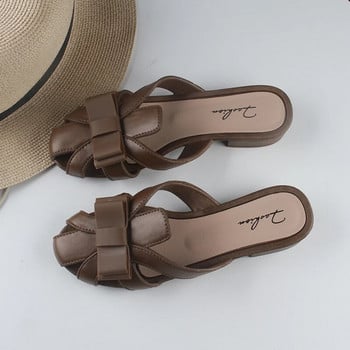 Дамски летни PVC ежедневни облекла Кухи плоски модни дамски чехли