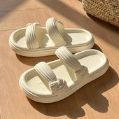 Sieviešu čības 2024. g. vasara, jauna mode, neslīdoši pludmales āra sandales Sieviešu masīvi atvērti pirksti mājas iekštelpu apavi