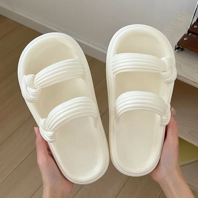 Sieviešu čības 2024. g. vasara, jauna mode, neslīdoši pludmales āra sandales Sieviešu masīvi atvērti pirksti mājas iekštelpu apavi