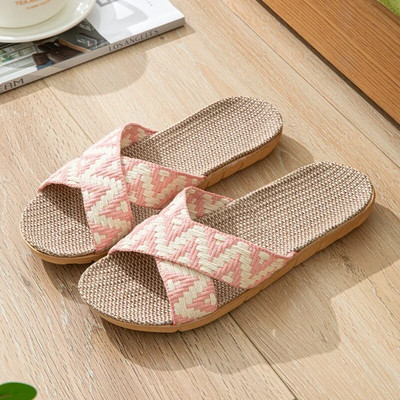 Nyári vászonpapucs női otthon Padló csúszásgátló csúszás női kényelmes papucs lapos cipő Női Zapatos Mujer