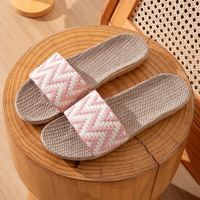 Nyári vászonpapucs női otthon Padló csúszásgátló csúszás női kényelmes papucs lapos cipő Női Zapatos Mujer