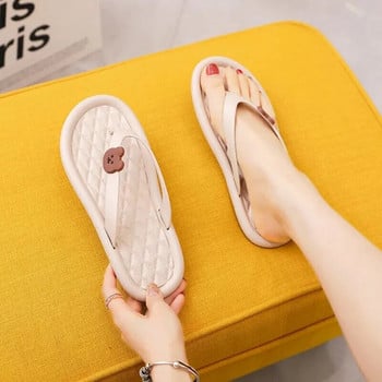 Summer Bear Personality Slippers Γυναικεία Cartoon Cute Pvc Casual Clip-on Slippers Beach Women Cold