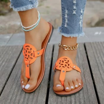 Γυναικείες Flat Slippes Summer Plus Size Γυναικείες σαγιονάρες Retro Open Toe Casual Slide παπούτσια Γυναικεία στρινγκ για εξωτερικούς χώρους