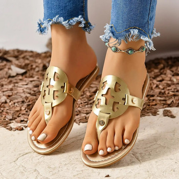 Καλοκαιρινές γυναικείες σαγιονάρες Thong Beach Slides Leisure Holiday Beach Toe-Clip Flat slippers Γυναικεία επώνυμα παπούτσια Σανδάλι Plus Size 43