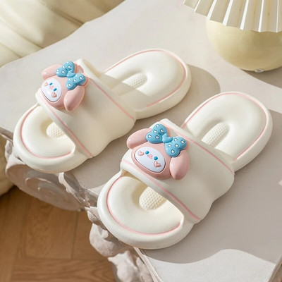 Új divat Nyári Aranyos Rajzfilm Női Otthoni Cipők Hangulatos csúszdák Rugalmas Puha Tengerparti Szandál Női Papucs Beltéri Flip Flop