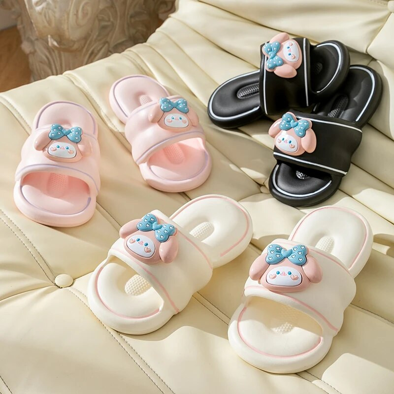 Új divat Nyári Aranyos Rajzfilm Női Otthoni Cipők Hangulatos csúszdák Rugalmas Puha Tengerparti Szandál Női Papucs Beltéri Flip Flop