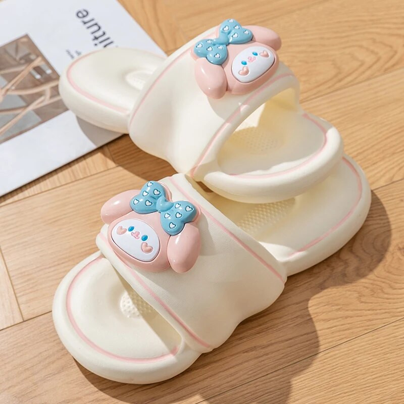 Új divat Nyári Aranyos Rajzfilm Női Otthoni Cipők Hangulatos csúszdák Rugalmas Puha Tengerparti Szandál Női Papucs Beltéri Flip Flop