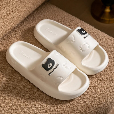 Divat nyári rajzfilm Bear Női Otthoni Cipők Női Hangulatos csúszdák Rugalmas puha szandálok Férfi papucsok Pár beltéri papucs