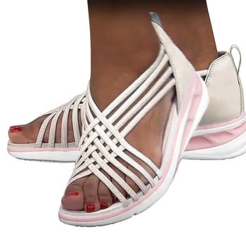 Γυναικεία υπερμεγέθη σανδάλια Wedge αναπνεύσιμα αθλητικά παπούτσια ενηλίκων Υφαντά παπούτσια Fishmouth Ρωμαϊκά σανδάλια Γυναικεία σανδάλια καλοκαίρι 2024