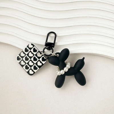 Divat Balloon Kutya Kulcstartó Akril Gumi 3D Kiváló Telefon Kulcstartó Autós Medál Rajzfilm Kulcstartó Barkács Ajándék Női Gyermekek