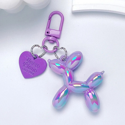 Χαριτωμένα ακρυλικά μπρελόκ με μπαλόνι για σκύλους για γυναίκες Y2k Τσάντα Κρεμαστό Ζευγάρι Μπρελόκ αυτοκινήτου Δώρο κοσμήματα Αξεσουάρ διακόσμησης