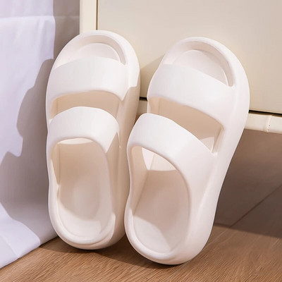 Divatnadrág egyszínű nyári női otthoni cipők kényelmes csúszdák Rugalmas puha tengerparti szandálok női papucsok beltéri papucsok