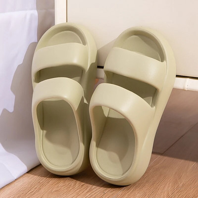 Divatnadrág egyszínű nyári női otthoni cipők kényelmes csúszdák Rugalmas puha tengerparti szandálok női papucsok beltéri papucsok