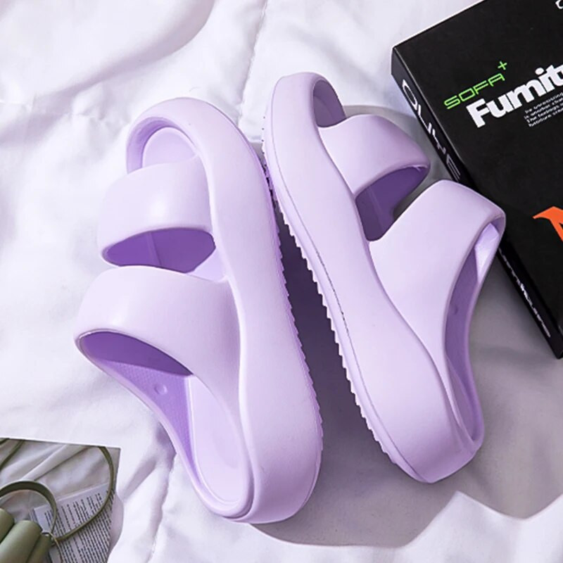 Divatnadrág egyszínű nyári női otthoni cipők kényelmes csúszdák Rugalmas puha tengerparti szandálok női papucsok beltéri papucsok