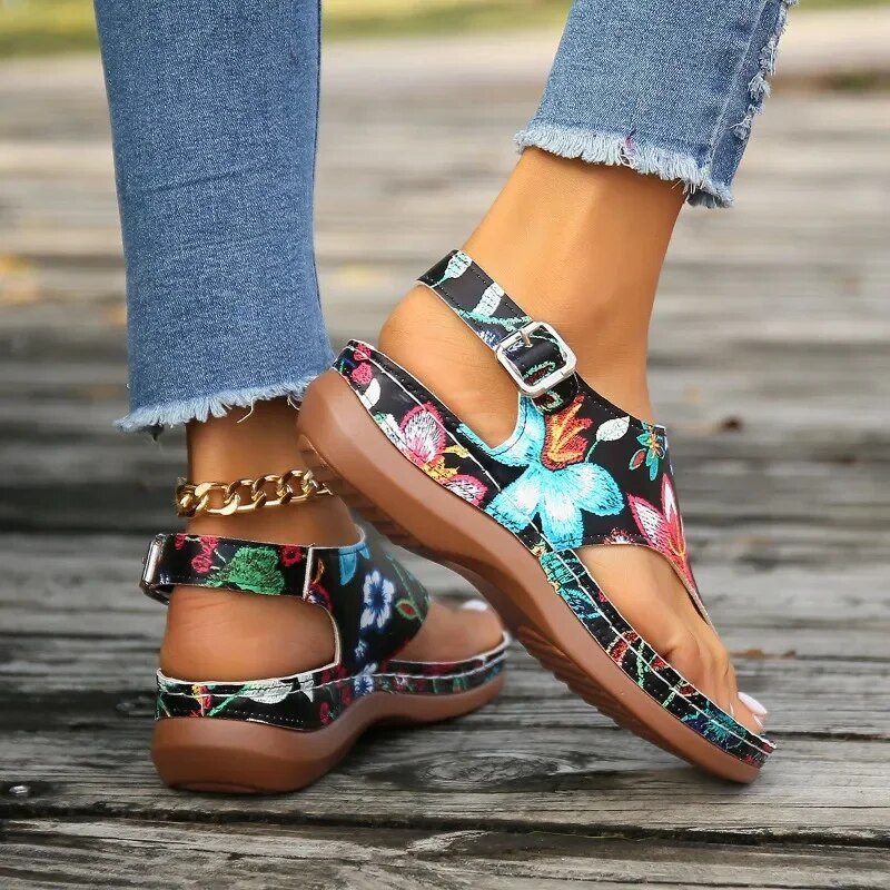 Női retro ortopéd ékszandálok