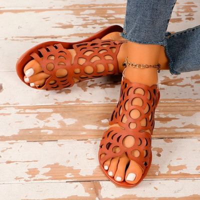 Ārējā tirdzniecība liela izmēra plakanas sieviešu apavi 2024 pavasaris jaunas sievietes valkā plakanas Eiropas un Amerikas sandales sieviešu 43