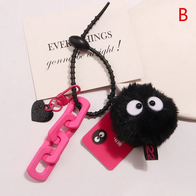 1PC plīša Black Coal Elf Love Heart Auto kulons atslēgu piekariņš Austiņu futrālis Mugursomas piekaramie ornamenti