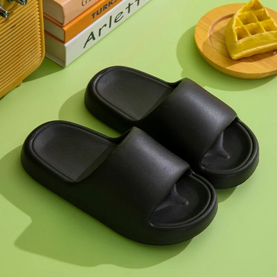 Jauni vasaras lakoti vienkrāsaini sieviešu apavi mājas apavi sievietēm Pāris omulīgi slaidi elastīgi mīkstas sandales Vīriešu čības iekštelpu čības