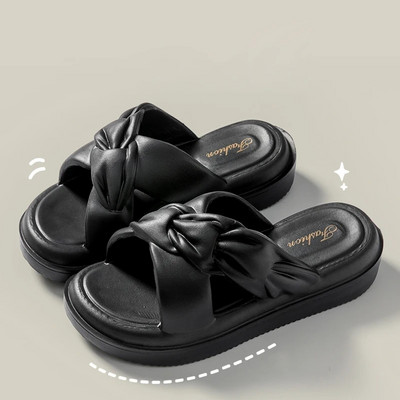 Vasaras modes krosovera dizaina čības Neslīdošas platformas slaidi Komforta jūras pludmales sandales Sieviešu apavi Sieviešu čības mājās