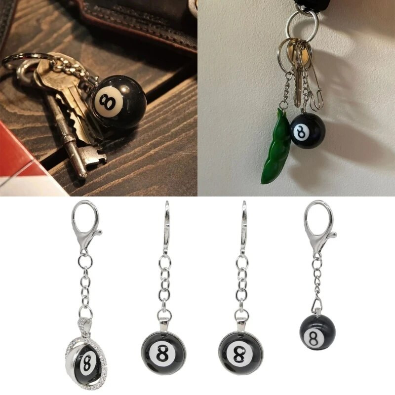 Smaidošas sejas kauliņš 8 bumbiņu atslēgu piekariņš modes auto atslēgu piekariņš piemīlīgs somiņas kulonu rotājums stussy y2k atslēgu piekariņš sievietēm vīriešu somiņas aksesuāri