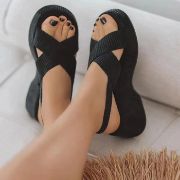 Γυναικεία παπούτσια σε έκπτωση 2023 Νέα καλοκαιρινή μόδα Στρογγυλή κεφαλή Μασίφ γυναικεία σανδάλια Casual απλά ελαφριά γυναικεία σανδάλια