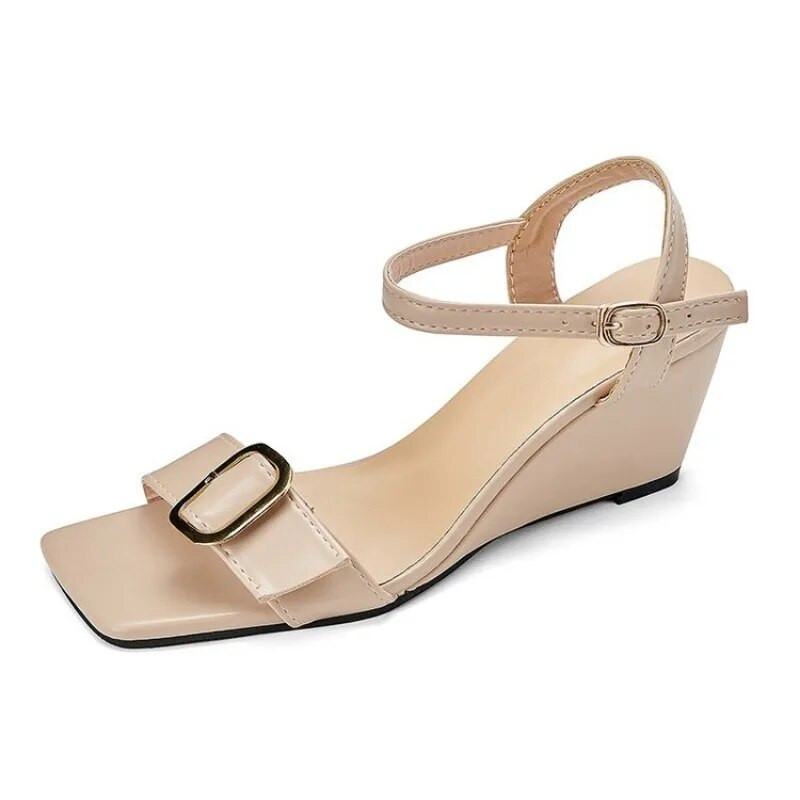 Wedges Naiste sandaalid Kõrged kontsad Kleit Kõndimisjalatsid Vabaaja sussid Suvi 2024 Uus kõndiv moedisainer hubane naiste liumäed