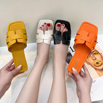 Разпродажба на дамски обувки 2024 Нова мода Дамски чехли с леопардов принт Летни ежедневни плоски обувки за ходене на открито Дамски Zapatos