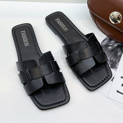 Γυναικεία παπούτσια σε έκπτωση 2024 New Fashion Leopard Print Γυναικείες παντόφλες Καλοκαιρινή casual Flat outdoor παπούτσια Γυναικεία Zapatos