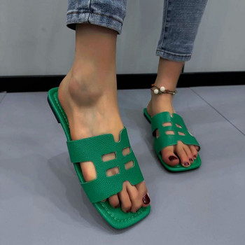 Летни луксозни чехли Дамски плоски дизайнерски сандали Разходки на открито Дамски обувки Големи размери Дамски обувки