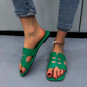 Летни луксозни чехли Дамски плоски дизайнерски сандали Разходки на открито Дамски обувки Големи размери Дамски обувки