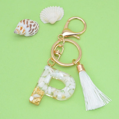 Angļu burtu atslēgu piekariņš ar baltu pušķu kristālu AZ atslēgu piekariņš mirdzoši fliteriem aizpildāmi atslēgu piekariņi meitenēm dāvanas maisiņu piekariņi