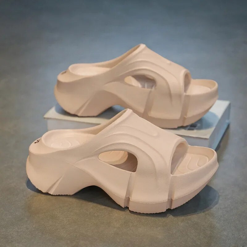 Summer Beach Wedge Platform Eva Slippers Γυναικείες Χονδρή Πλατφόρμα Εσωτερικές Διαφάνειες Σπίτι Γυναικεία ελαφριές αντιολισθητικές σαγιονάρες μπάνιου