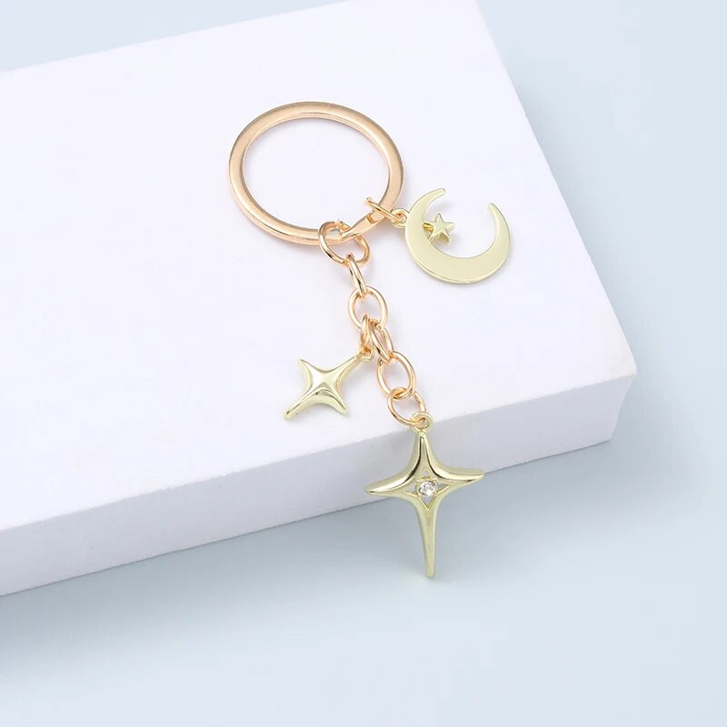Y2K Μπρελόκ Star Moon Μεταλλικά Μπρελόκ Για Γυναίκες Ανδρικό Δώρο Δώρο Τσάντα Χειροποίητο Κοσμήματα