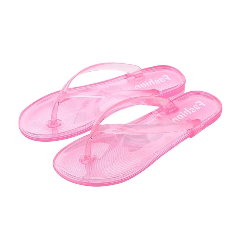 Nove modne cipele u korejskom stilu, ravne potpetice, izrezi na prstima, kristalno prozirne, ženske japanke za plažu, ženske cipele od želea, japanke