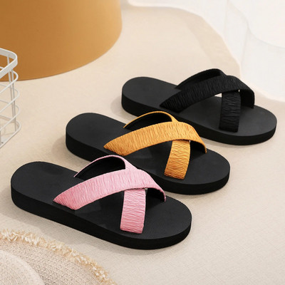 Summer Women Flip Flops Fashion Bohemian Female Beach Flip-Flops Casual Flat Ladies Slipper Comfortable Shoes Indoor House Slide