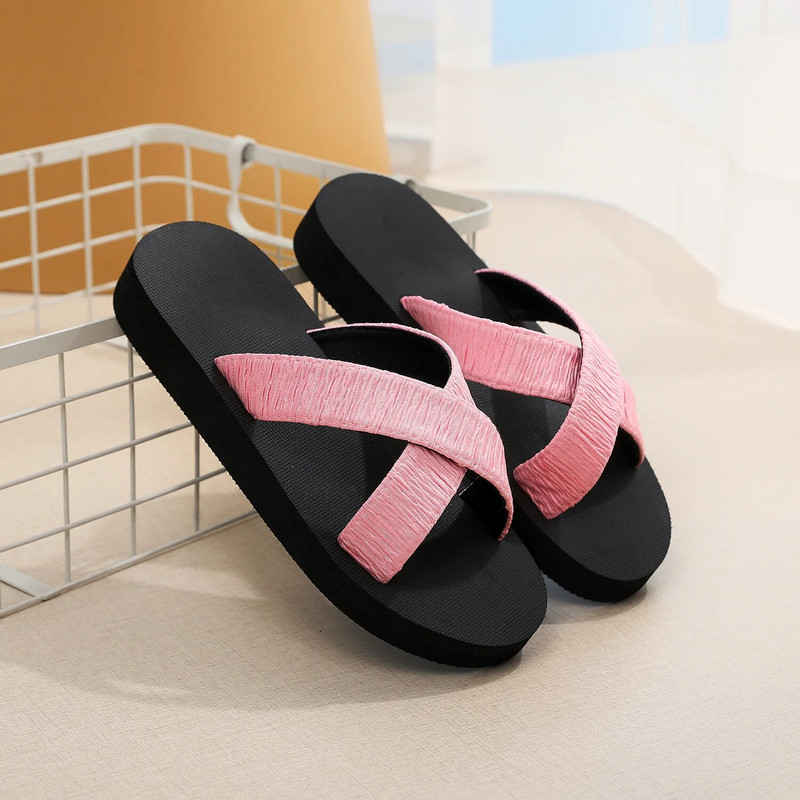 Flip-flops de vară pentru femei, moda boemă pentru femei, șlapi de plajă, ocazional, papuci plat pentru damă, pantofi confortabili, pentru interior, casă.