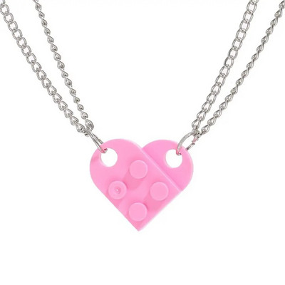 1 Pāris jaukas mīlestības sirds veidošanas bloku atslēgu piekariņi pāriem sievietēm vīriešiem draudzība atdalāma mīlestība sirds ķieģeļu atslēgu piekariņš rotaslietas dāvana