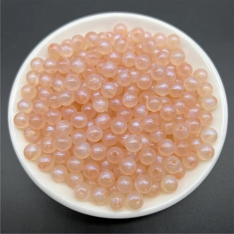 6mm 8mm 10mm akrila starplikas krelles Nāras apaļas formas krelles rotaslietu izgatavošanai DIY piekariņi Rokassprādzes Kaklarotas aksesuāri