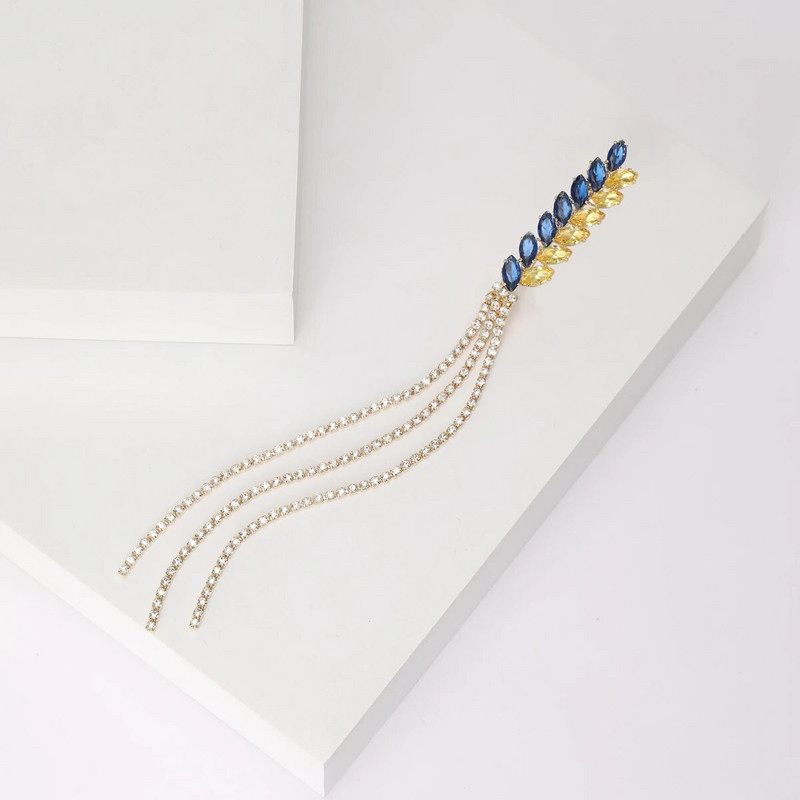 Dmari Luksusa Sieviešu sakta Rhinestone Garš pavediens Pušķis Atloka piespraudes Kviešu ausu Aksesuāri Rotaslietas Sieviešu Apģērbs