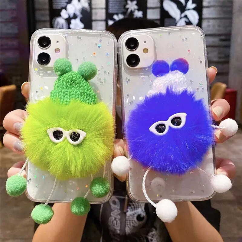 Mini Cute Rex Rabbit Fluffy Keychain κούκλα Κρεμαστό με μπρελόκ Δημιουργικό καρτούν Αξεσουάρ μπρελόκ Ακουστικά Διακόσμηση τσάντας