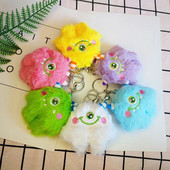 Creative Cute plīša Big Eyes Monster Keychain karikatūra plīša kulonu meiteņu somas aksesuāri