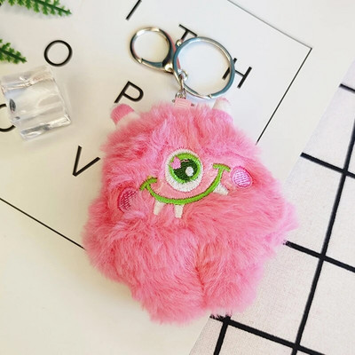 Creative Cute plīša Big Eyes Monster Keychain karikatūra plīša kulonu meiteņu somas aksesuāri
