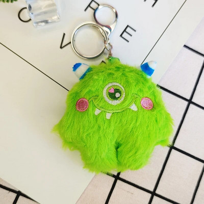 Creative Cute plīša Big Eyes Monster Keychain karikatūra plīša kulonu meiteņu somas aksesuāri