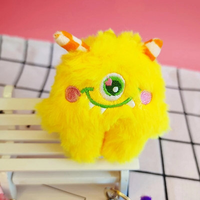 Creative Cute plīša Big Eyes Monster Keychain karikatūra plīša kulonu meiteņu somas aksesuāri