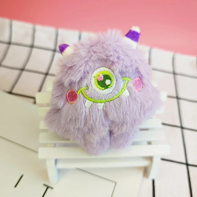 Creative Cute plīša Big Eyes Monster Keychain karikatūra plīša kulonu meiteņu somas aksesuāri