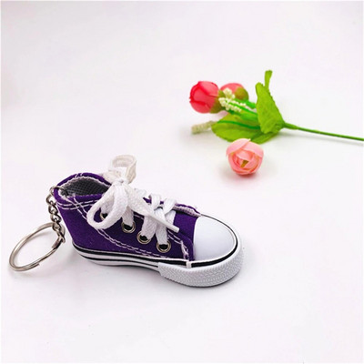 Creative 3D Canvas Sneaker Tenisa apavu atslēgu piekariņš Cute Mini Sport Kurpes Kulons Atslēgu piekariņi Automašīnas Simulācija Piekariņu soma atslēgu turētājs