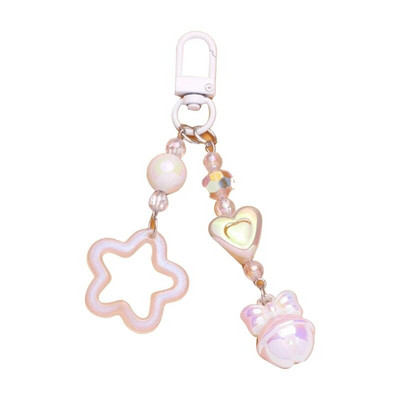 Gradients/vienkrāsains Star Charm atslēgu piekariņš jauks kulons automašīnas atslēgu piekariņš mugursomas dekorēšana modes soma šarmu rotaslieta dāvana