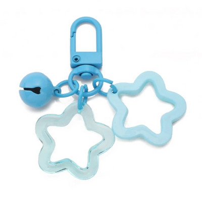 Gradients/vienkrāsains Star Charm atslēgu piekariņš jauks kulons automašīnas atslēgu piekariņš mugursomas dekorēšana modes soma šarmu rotaslieta dāvana